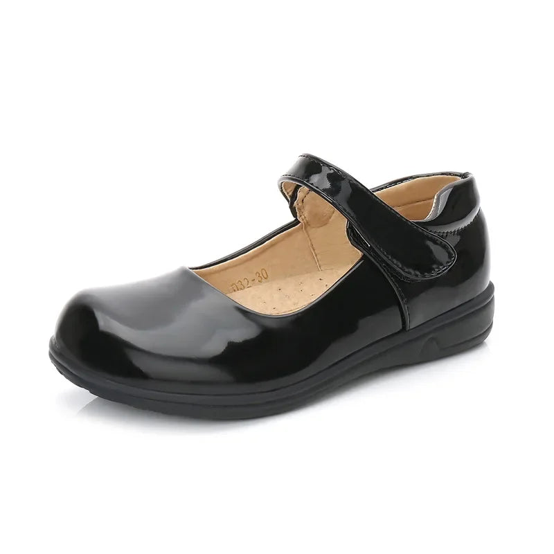 Children'S Leather Shoes Spring Autumn Versatile Black School Girl Shoes Fashion Kids School Uniform Performance Shoes Versatile
