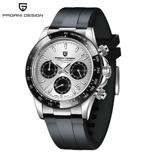 40Mm New V2  Men'S Quartz Watches Sapphire Retro Chronograph Stainless Steel Waterproof Watch Men Relogio Masculino
