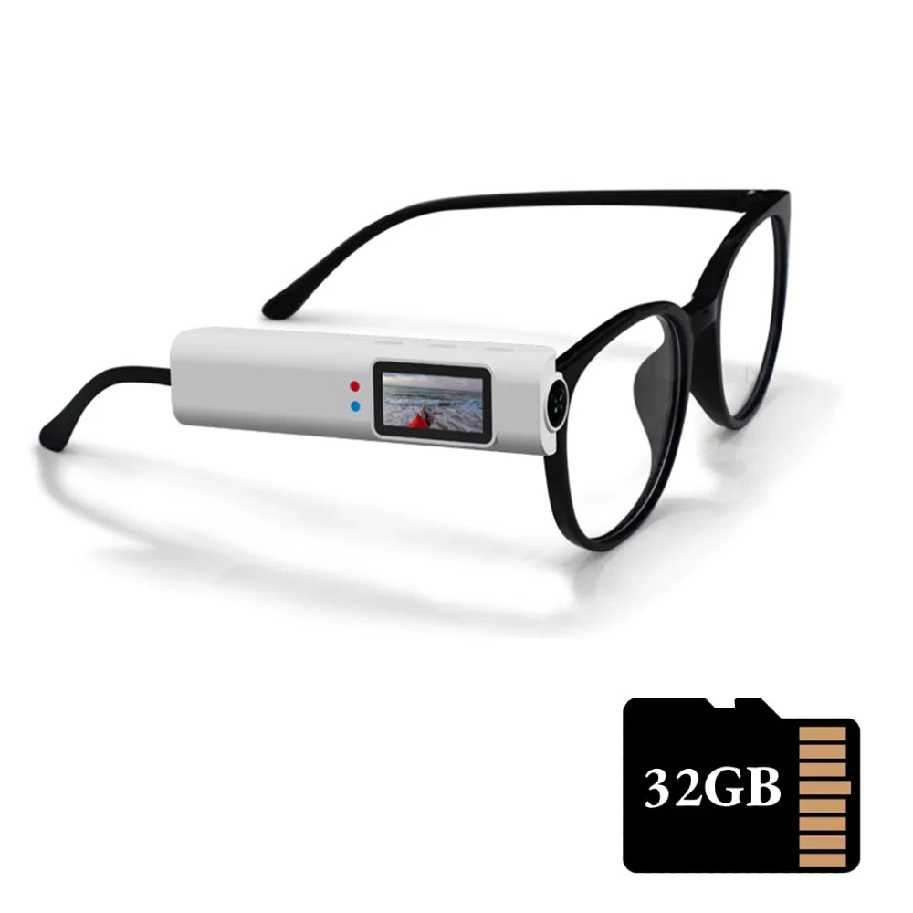 2.7K Mini FPV Eyeglasses Video Shooting Micro-Camera HD Wifi Intelligent Headset Glasses Video&Sound Recording Wifi APP Control