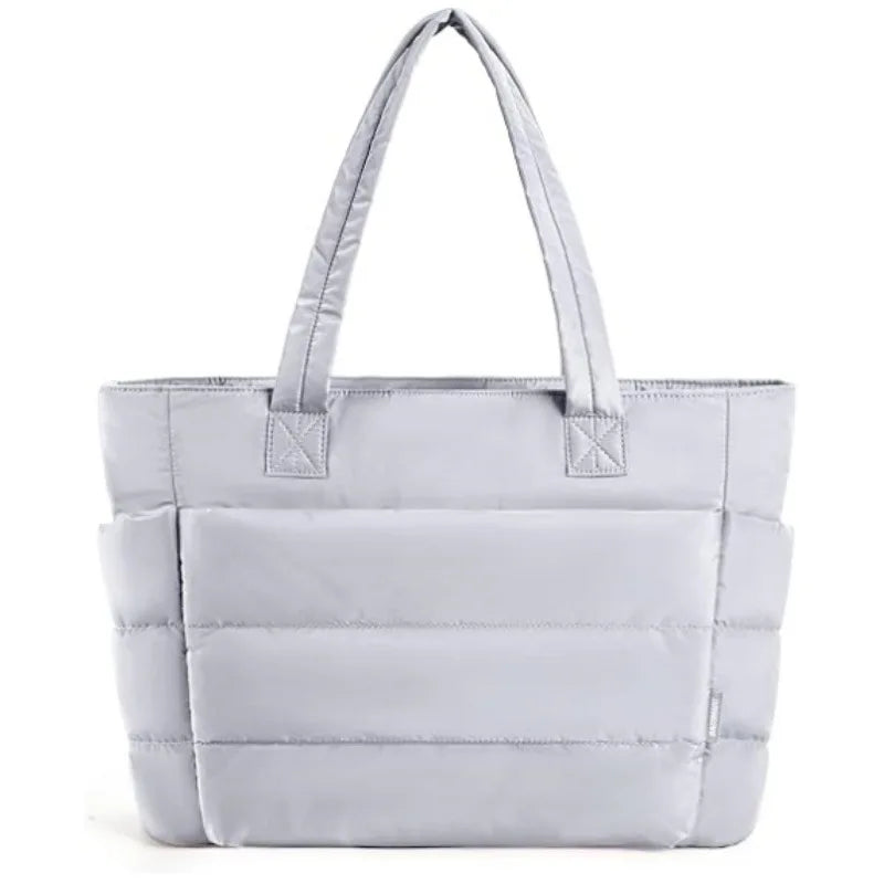Women'S Bag Large Capacity Solid Color Tote Bag Versatile Handbag for Commuter Work Student Class Shopping Bag