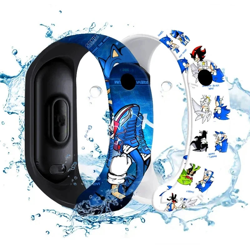 Sonic Children'S Watches Anime Character Luigi Luminous Bracelet Watch LED Touch Waterproof Sports Kids Gifts Watch