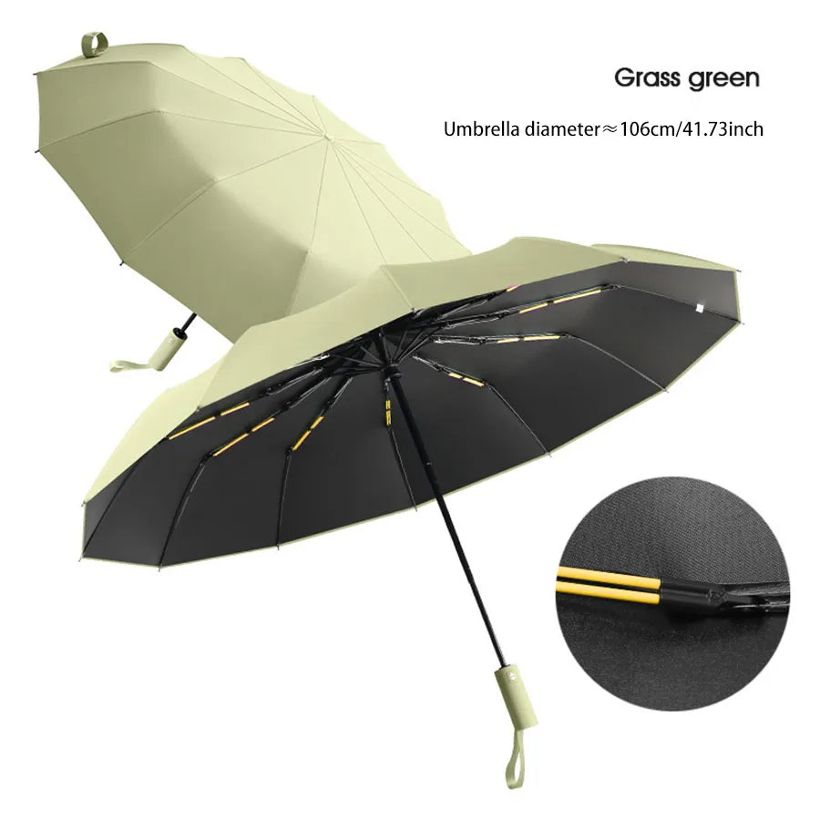 Reinforced 24-Bone Umbrella, Men'S Business Strong and Durable Wind-Resistant Umbrella, Anti-Uv Sunscreen Umbrella Women'S Sunny