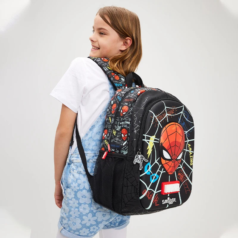 Smiggle Marvel Spider-Man Children Stationery Student School Bag Lunch Bag Lunch Box Wallet Pencil Box Water Cup Student Gift