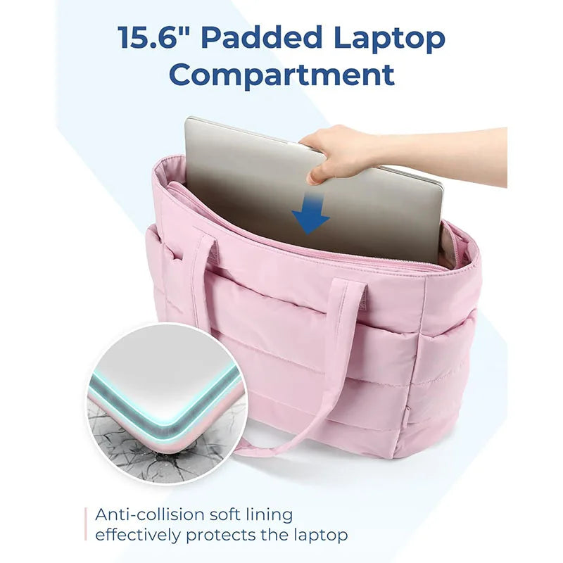 Women'S Bag Large Capacity Solid Color Tote Bag Versatile Handbag for Commuter Work Student Class Shopping Bag