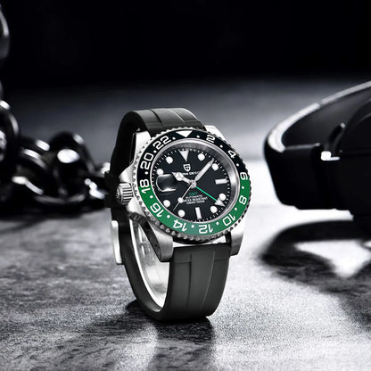 2025 New  Top Mechanical Automatic Watch Sports Rubber Diver Series Watch Luminous Date Display Watches for Man