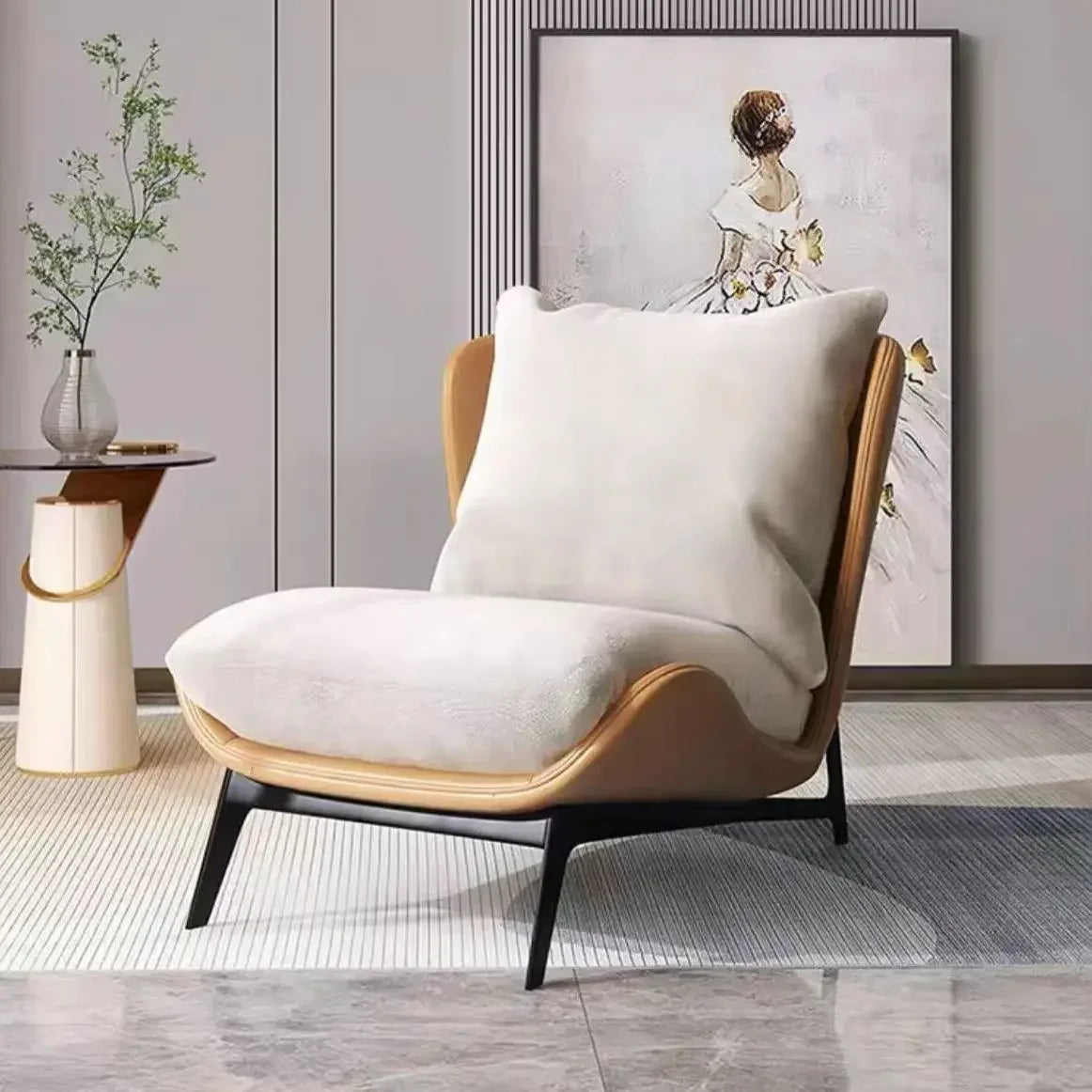 Balcony Leisure Chair Simple Single Sofa Living Room Leisure Lounge Chair Lazy Sofa Chair Living Leisure Reading