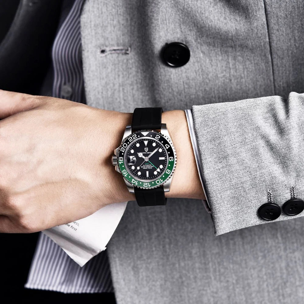 2025 New  Top Mechanical Automatic Watch Sports Rubber Diver Series Watch Luminous Date Display Watches for Man