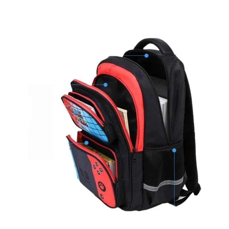 Back to School Game Console Pattern DIY School Bags for Primary and Secondary Students Lunch Bag Shoulder Bags Three Sets