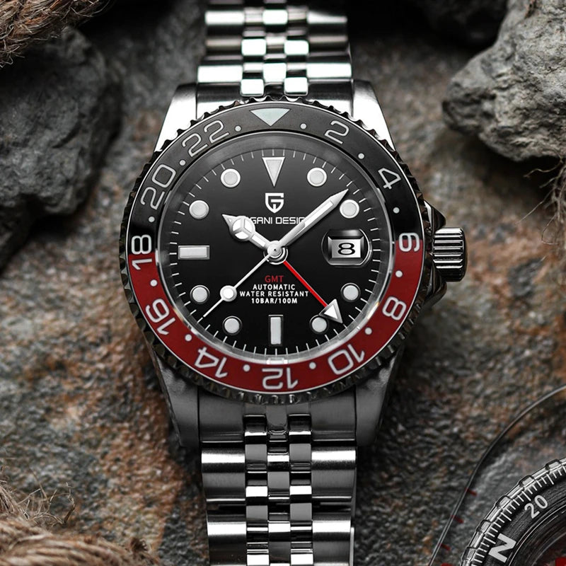 V3 Version GMT Watches Men'S Luxury Sapphire Automatic Mechanical Watch 40MM Stainless Steel Waterproof Watch