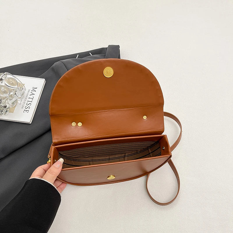 Small Crossbody Bags for Women Designer Semicircle Saddle Bag 8 Colors Pu Leather Handbag Luxury Brand Lady Shoulder Bags
