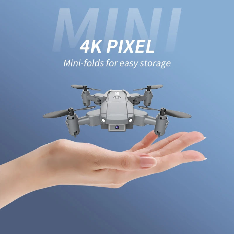 Mini Drone 4K HD Camera Aerial Aircraft Air Pressure Fixed Height Folding Pocket Remote Control Airplane Toys for Kids Gift