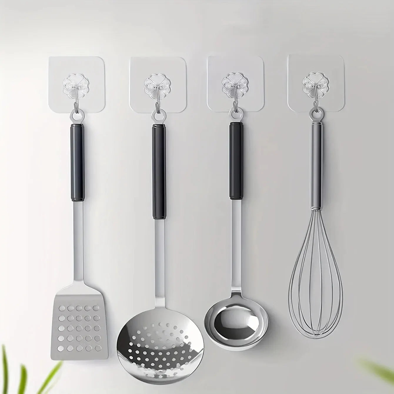 30Pc Transparent Wall Mount Hooks - Strong Grip, Traceless, Easy Install, Multifunctional for Modern Decor