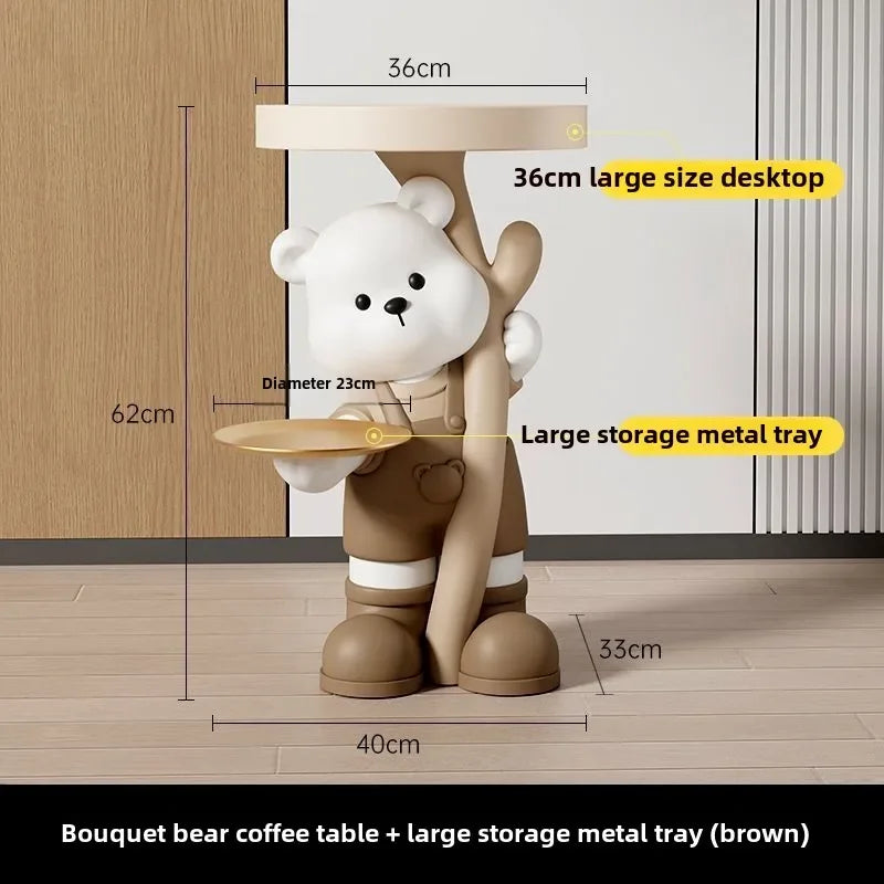 Light Luxury, Bear Shelves, Living Room, Storage, Floor, Ornaments, Home Decoration, TV Cabinet, Sofa, New Home, Gifts