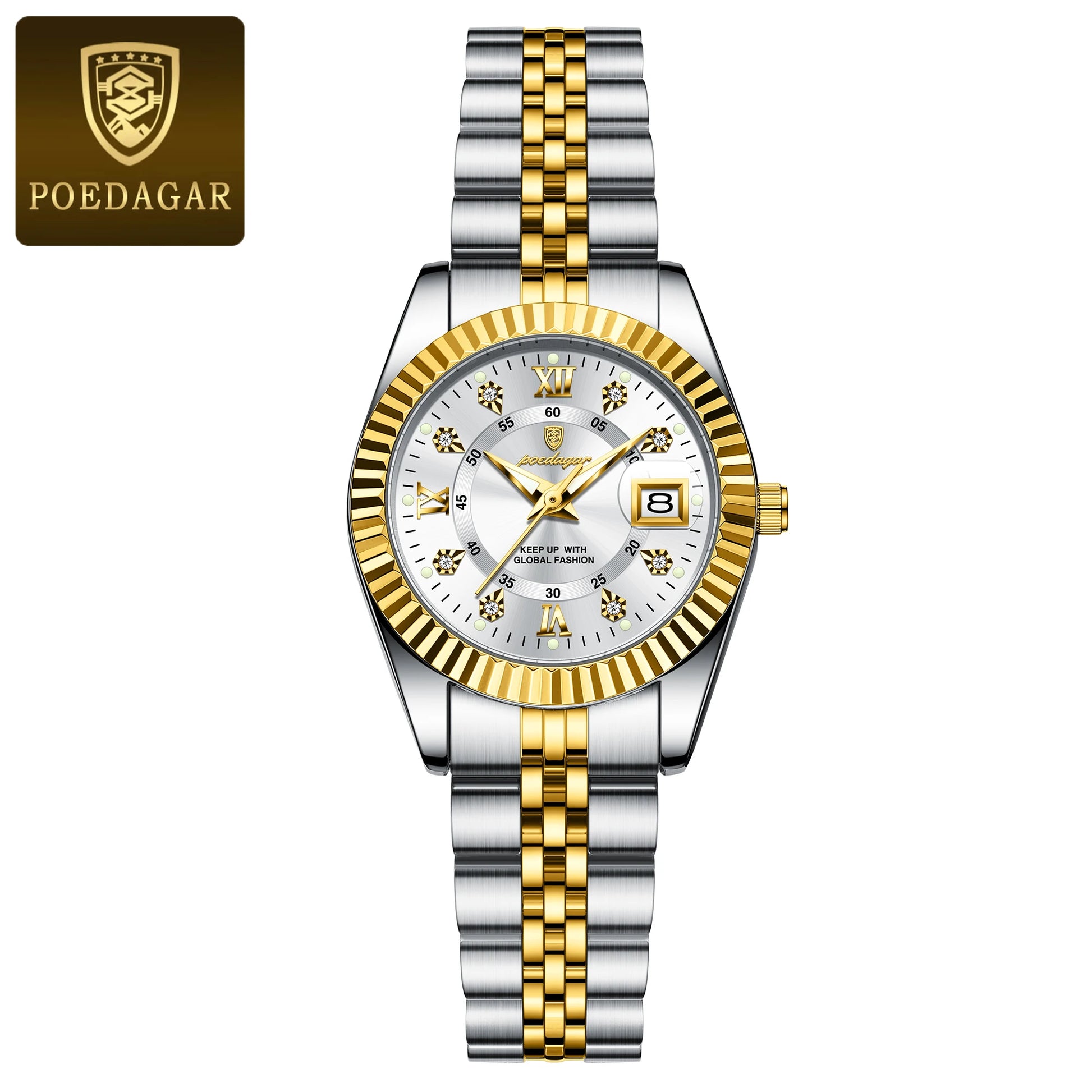 Luxury Watch for Woman Luminous Waterproof Date Stainless Steel Ladies Watch Fashion Casual Quartz Women'S Watches Gift