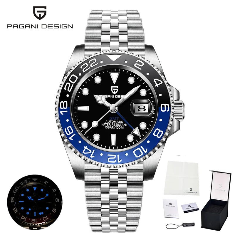 2025 New  Top Mechanical Automatic Watch Sports Rubber Diver Series Watch Luminous Date Display Watches for Man