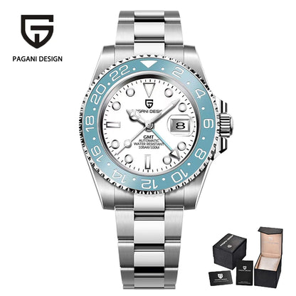 40MM Ceramic GMT Automatic Watch Men'S Mechanical Watch Sapphire Glass 100M Waterproof Men'S Mechanical Watch