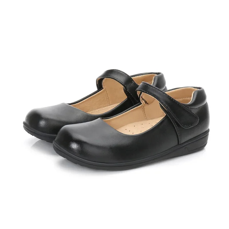 Children'S Leather Shoes Spring Autumn Versatile Black School Girl Shoes Fashion Kids School Uniform Performance Shoes Versatile
