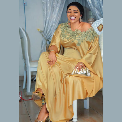 Customized African Dresses for Women 2025 Fall Long Maxi Dress African Clothes Dashiki Sexy Abaya Dubai Boubou Robe Africaine Fe