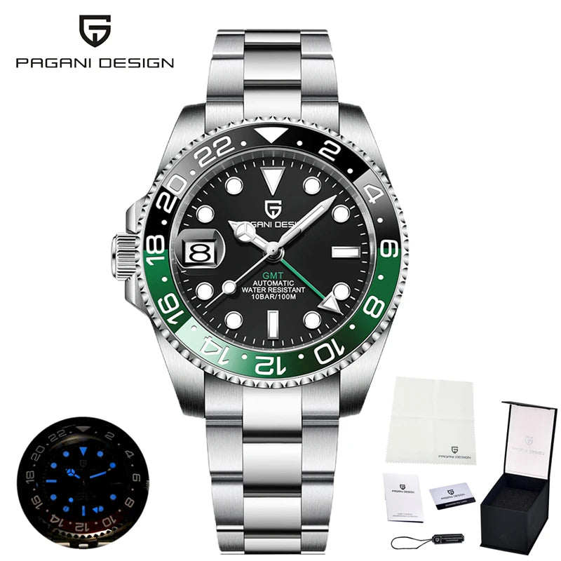 2025 New  Top Mechanical Automatic Watch Sports Rubber Diver Series Watch Luminous Date Display Watches for Man