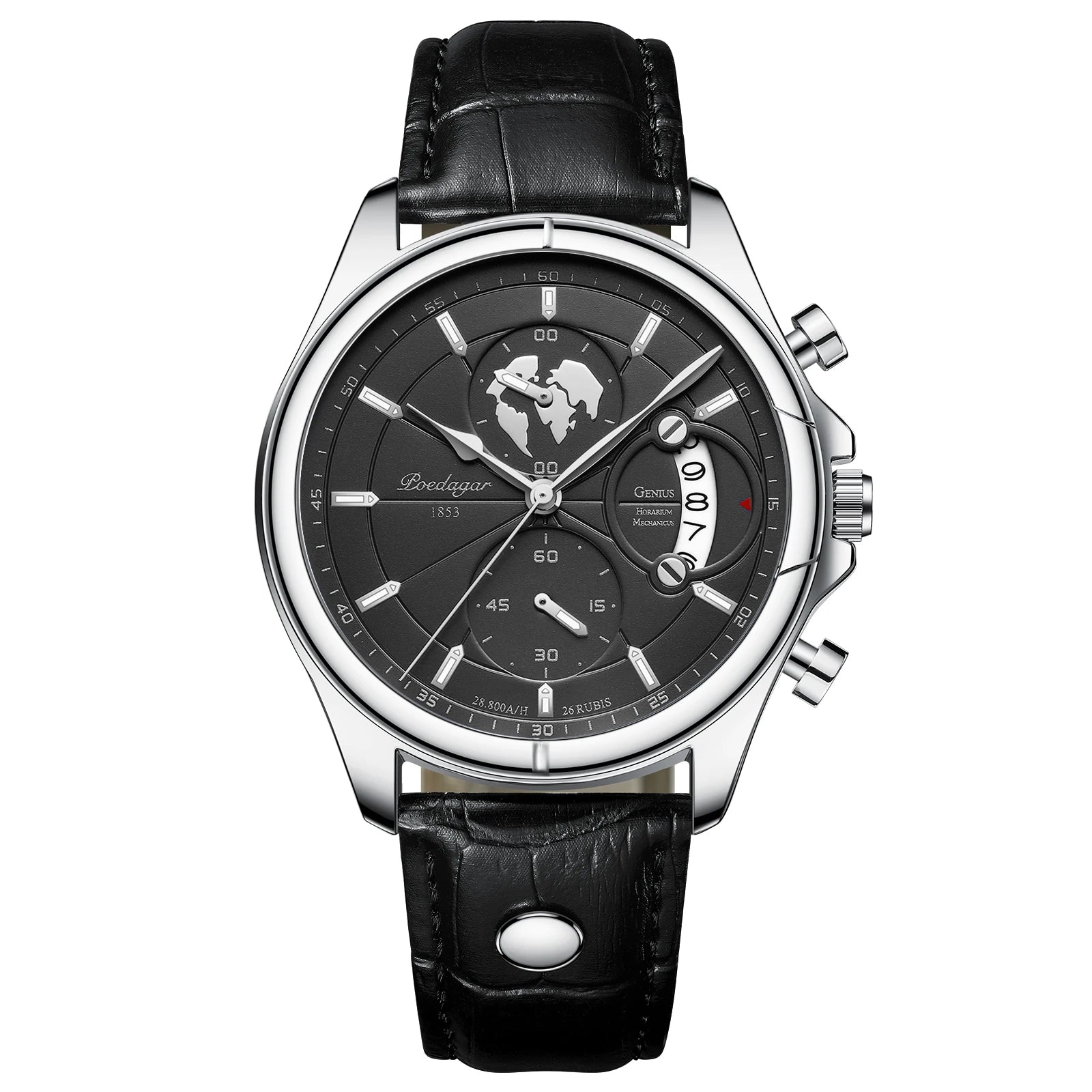 Sports Casual Man Watch Date Waterproof Luminous Leather Chronograph Men'S Watch Business Luxury Quartz Watches for Men