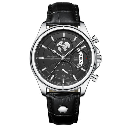 Sports Casual Man Watch Date Waterproof Luminous Leather Chronograph Men'S Watch Business Luxury Quartz Watches for Men