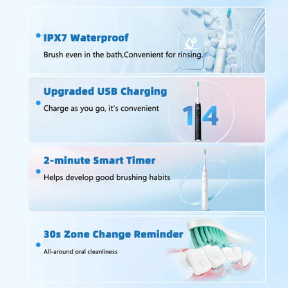 HX2421 Electric Toothbrush Adult Intelligent Sonicare Oral Cavity Protected Teeth Whiten Deep Clean Gum Care Tooth Brush