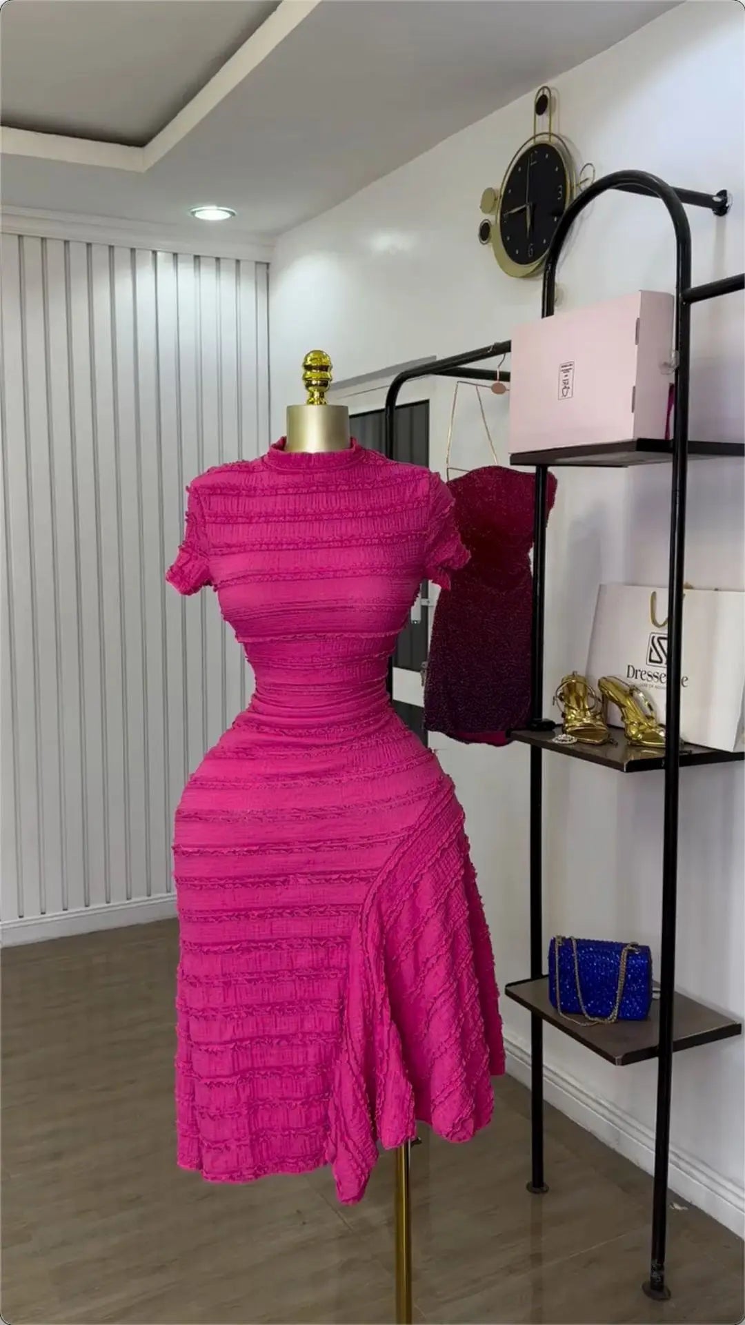 Women Dress Long Dresses round Neck Vestidos Short Sleeve Party Bodycon High Waist Irregularity Elegant White Wedding Spring