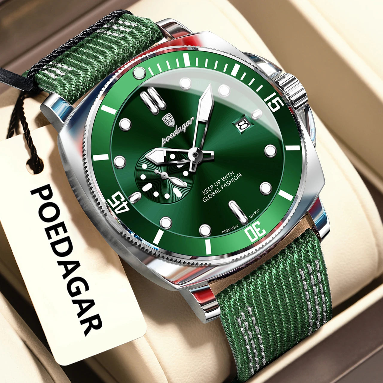 Fashion Luxury Man Wristwatch Luminous Waterproof Date Sports Watch for Men Business Nylon Leather Quartz Men'S Watches
