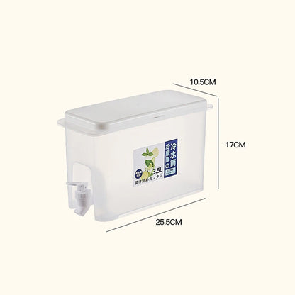3.5L Water Kettle with Faucet Beverage Dispenser Cold Juice Lemonade Drinks Bucket Liquid Storage Tank Outdoor Fridge Organizers