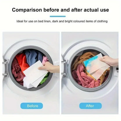 50Color Dye-Resistant Cloth for Laundry，No Chemical Composition，Mixed Laundry Anti-Penetration and Fade Protection，Universal Was