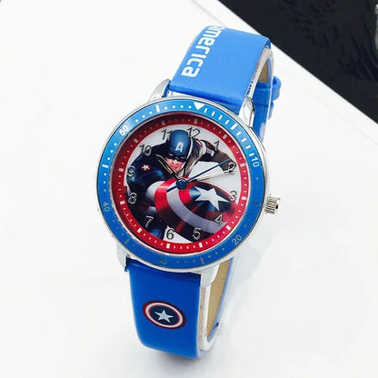 Disney Avengers Spider Man Iron Man Hulk Cartoon Children'S Watch Student Waterproof Quartz Watch Festival Birthday Gifts Toys
