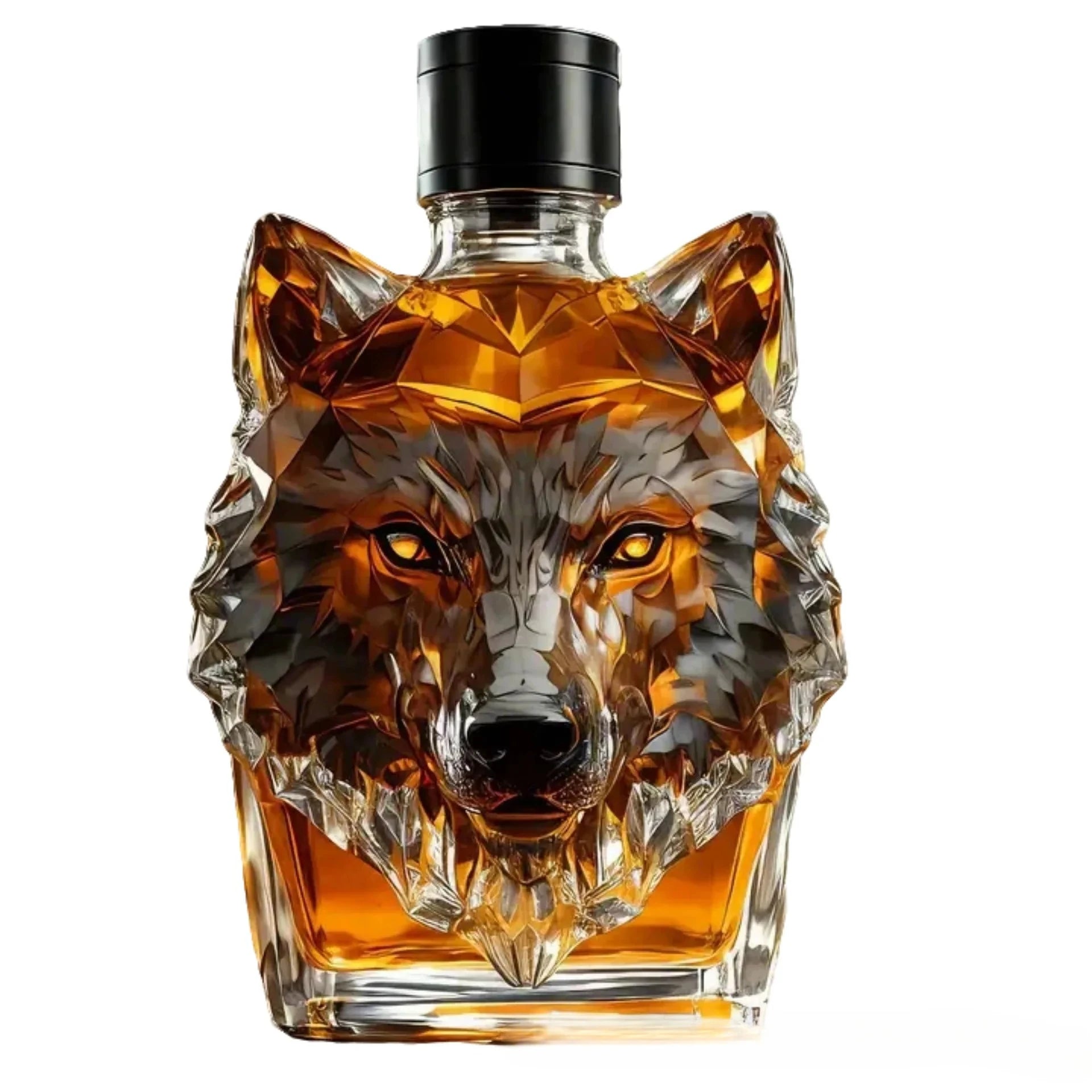 New Wolf Head Whiskey Bottle, High Borosilicate Glass Process Bottle, Animal-Shaped Bottle