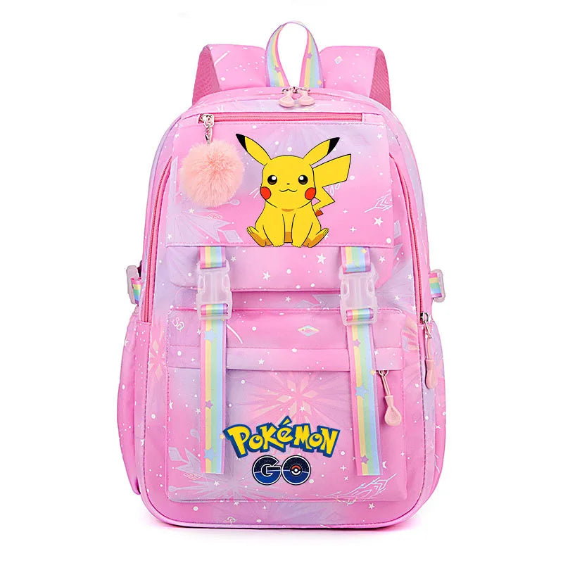 Anime Pikachu Charmander Cartoon Bookbag Pokemon Backpack Children Gift for Teen Student Back to School Backpack Gir