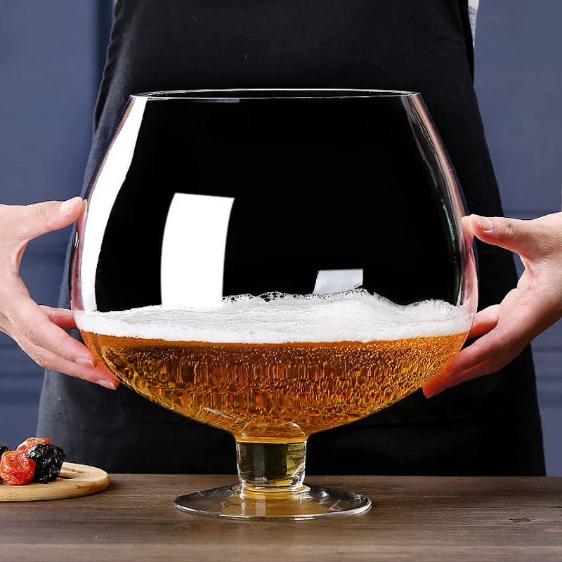 Oversized Beer Glass Mug, Giant Oktoberfest Drink Cup, Large Capacity, Tricky Draftspoof Fish Tank, Huge Wine