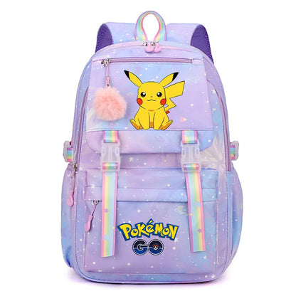 Anime Pikachu Charmander Cartoon Bookbag Pokemon Backpack Children Gift for Teen Student Back to School Backpack Gir