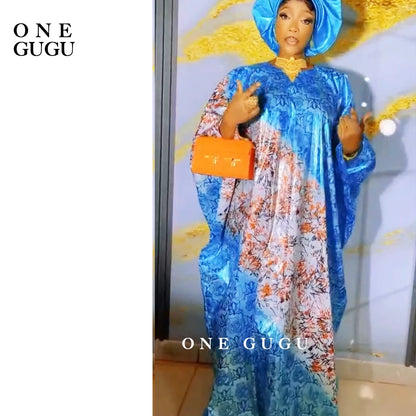 First Quality Printed African Traditional Basin Riche Dashiki Wedding Dress Origianl Nigeria Perfumed Bazin Rich Boubou Robe