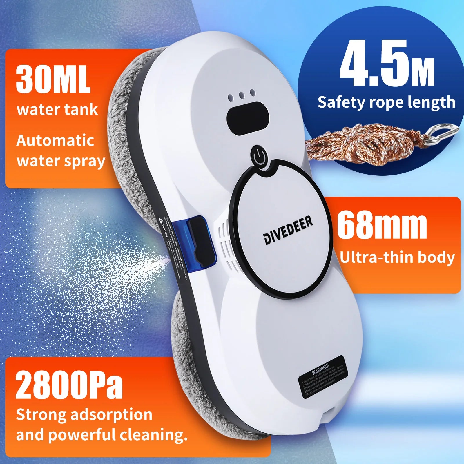 Home Intelligent Cleaning Robot with Automatic Water Spraying Function, anti Drop Magnetic Glass Cleaning Machine