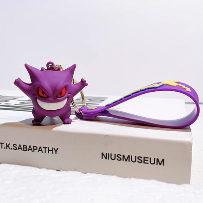 Pokemon Keychain Anime Cartoon Pikachu Creative Key Chain Ornaments Dolls Eevee Psyduck Rowlet for Kids Toys Bag Pendant Gifts