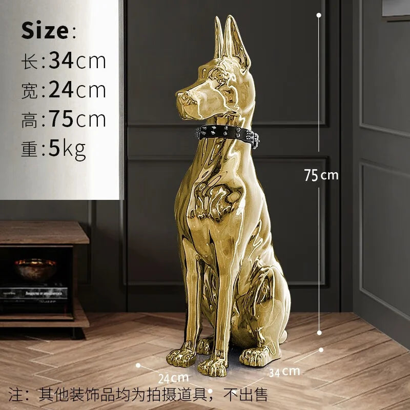 Modern Floor Decoration Electroplating Dog Porch TV Cabinet Next to the Living Room High-Grade Ornaments Statue Home Accessories