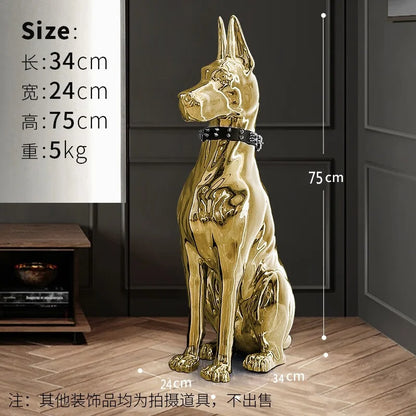 Modern Floor Decoration Electroplating Dog Porch TV Cabinet Next to the Living Room High-Grade Ornaments Statue Home Accessories