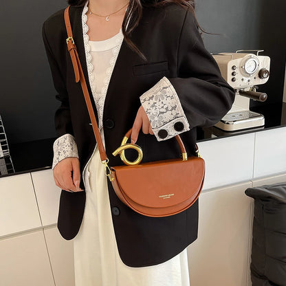 Small Crossbody Bags for Women Designer Semicircle Saddle Bag 8 Colors Pu Leather Handbag Luxury Brand Lady Shoulder Bags