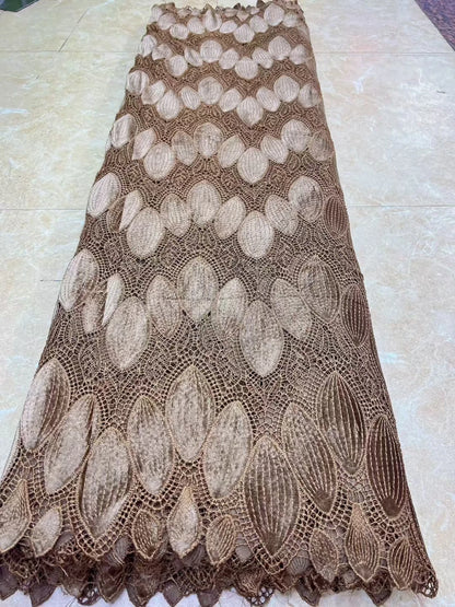 Latest African Handcut Velvet Lace Fabric High Quality Party Dress Asoebi 2025 Luxury Embroidery Nigerian Lace Fabric