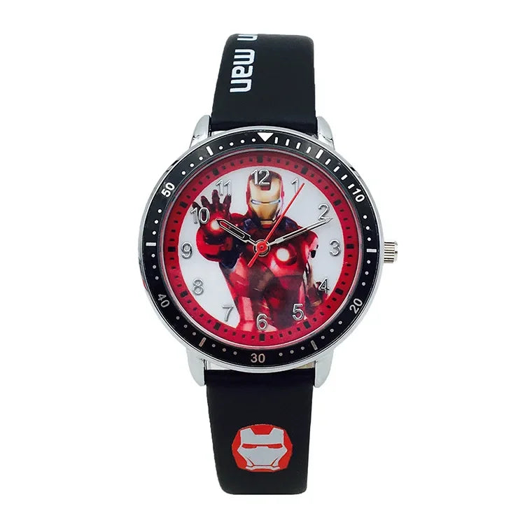 Disney Avengers Spider Man Iron Man Hulk Cartoon Children'S Watch Student Waterproof Quartz Watch Festival Birthday Gifts Toys