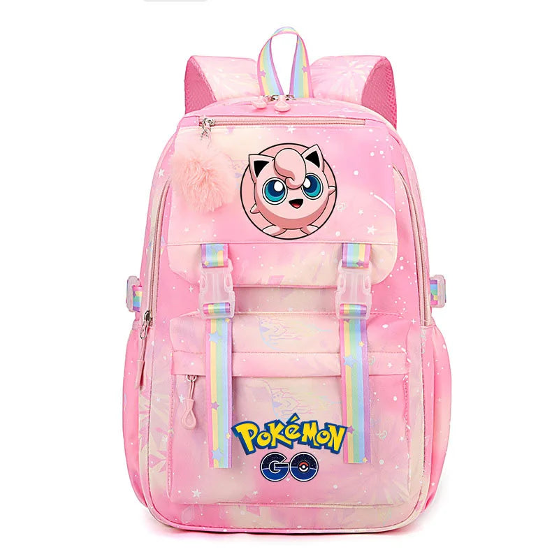 Anime Pikachu Charmander Cartoon Bookbag Pokemon Backpack Children Gift for Teen Student Back to School Backpack Gir
