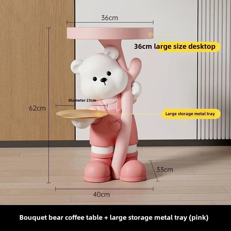 Light Luxury, Bear Shelves, Living Room, Storage, Floor, Ornaments, Home Decoration, TV Cabinet, Sofa, New Home, Gifts
