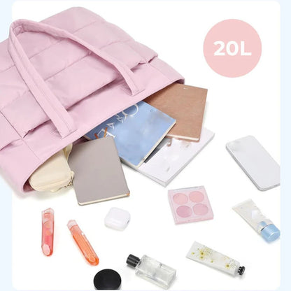 Women'S Bag Large Capacity Solid Color Tote Bag Versatile Handbag for Commuter Work Student Class Shopping Bag