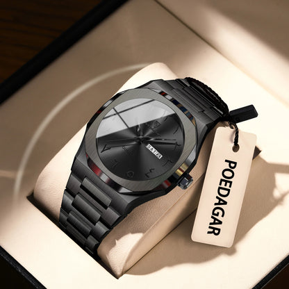 Military Watch for Men Waterproof Luxury Week Calendar Man Wristwatch Quartz Stainless Steel Fashion Men'S Watches Male