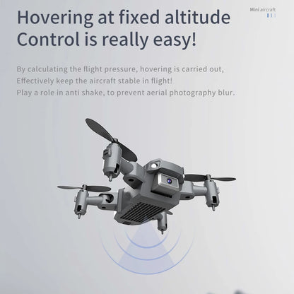 Mini Drone 4K HD Camera Aerial Aircraft Air Pressure Fixed Height Folding Pocket Remote Control Airplane Toys for Kids Gift