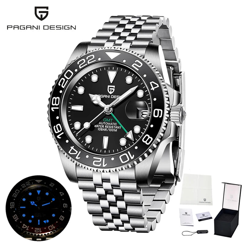 2025 New  Top Mechanical Automatic Watch Sports Rubber Diver Series Watch Luminous Date Display Watches for Man