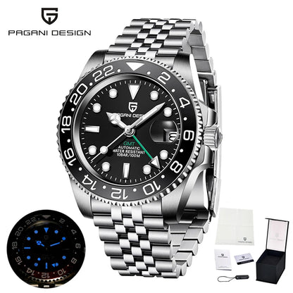 2025 New  Top Mechanical Automatic Watch Sports Rubber Diver Series Watch Luminous Date Display Watches for Man